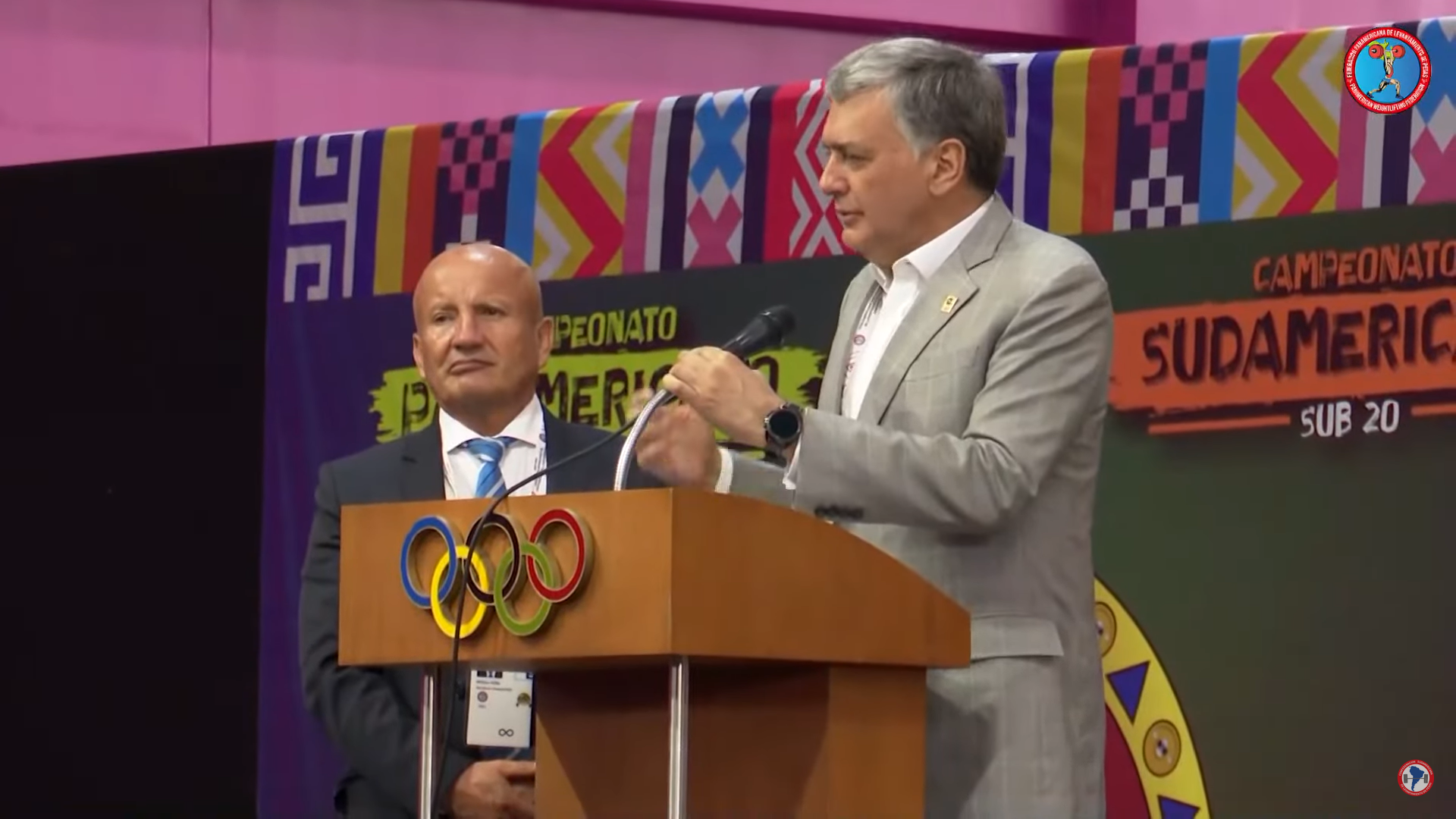 Inauguró al Campeonato Panamericano y Sudamericano de Levantamiento de Pesas